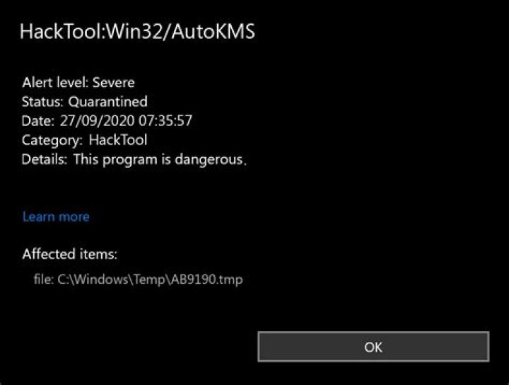 HackTool:MSIL/AutoKms — Virus Removal Guide