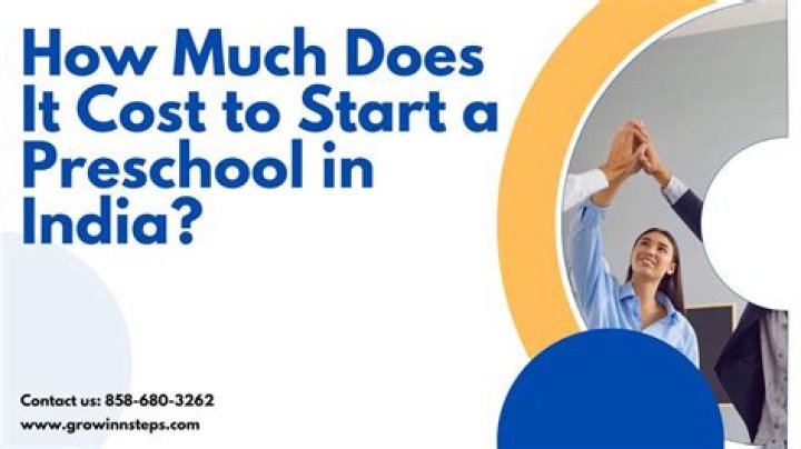 How much does it cost to start a preschool in India?